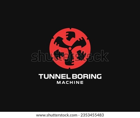 Tunnel boring machine logo design	
