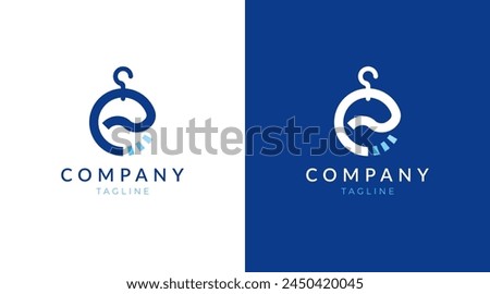 Laundry logo design vector, emblems and design elements. Letter E laundry