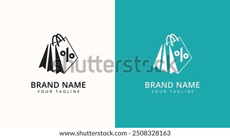 Shop logo design. Shopping cart logo and shopping bags logo icon vector