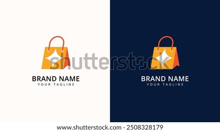 Shop logo design. Shopping cart logo and shopping bags logo icon vector