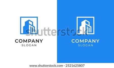 Modern property real estate logo vector