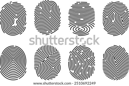 black and white fingerprint vector