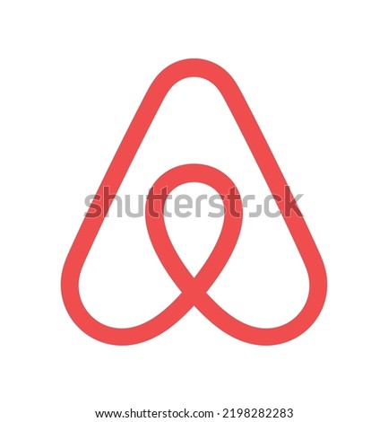Airbnb logo symbol icon sign vector pink red white background isolated template