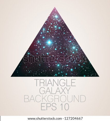 Galaxy triangle background - vector illustration.