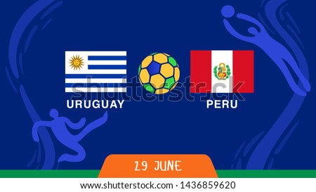 Uruguay vs Peru _Championship team meeting game result design template