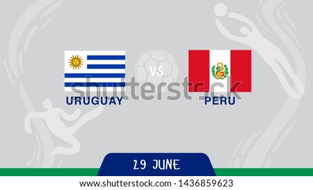 Uruguay vs Peru _Championship team meeting game result design template