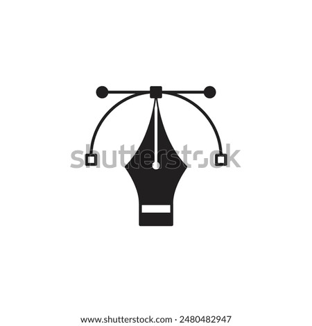 Photoshop pen tool flat vector design