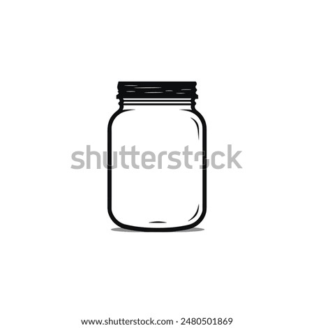 Mason Jar flat vector design