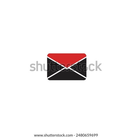 Email message icon flat vector design