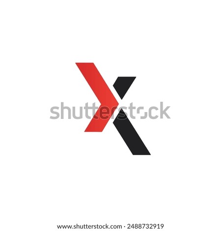 Letter X logo flat vector design
