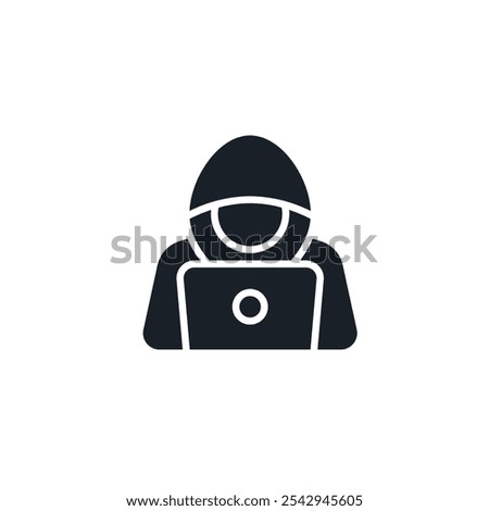 Hacker icon flat vector design