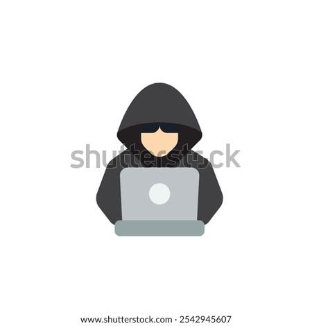 Hacker icon flat vector design