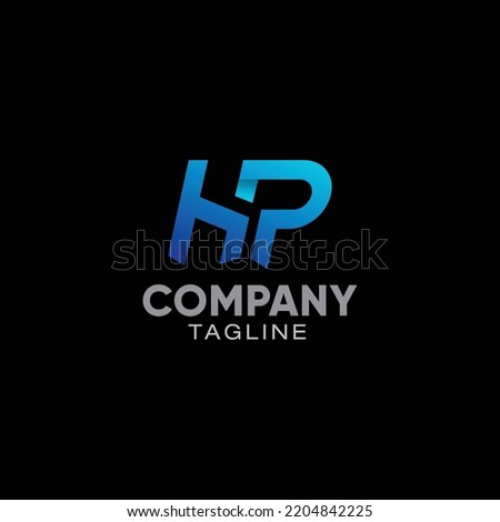 HP All Caps Letter Initial Icon Logo. Vector Illustration