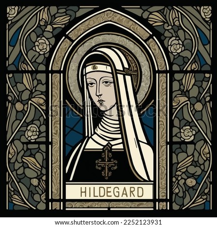 Vector of Catholic Saint Hildegard von Bingen