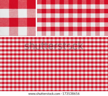 Seamless picnic pattern 1500x1500 with samples. Good for red checkered tablecloth creation of any size.