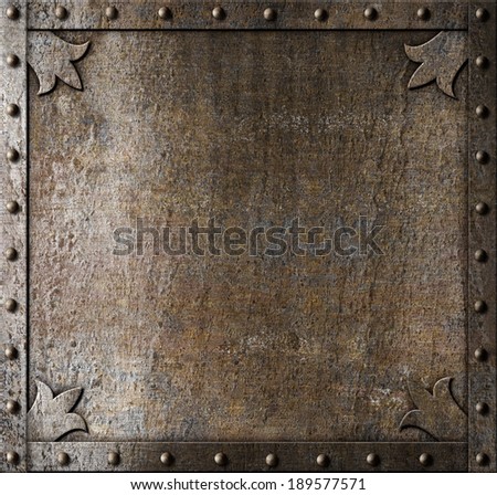 metal medieval door background