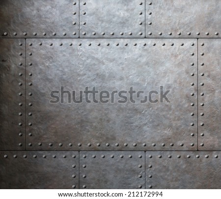 metal armor plates background