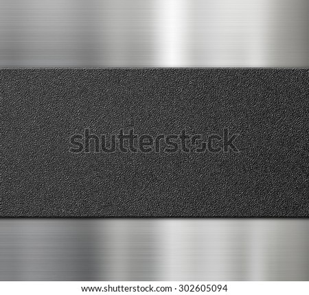 black plastic plate over metal background