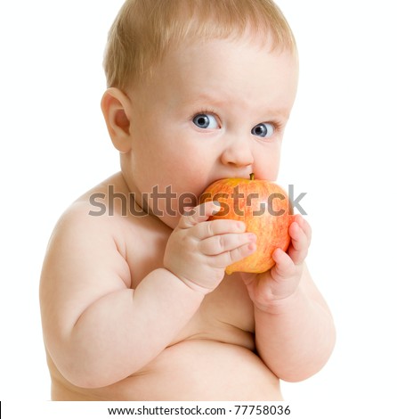 Similar – Image, Stock Photo portrait adorable child eating chocolate sponge cake