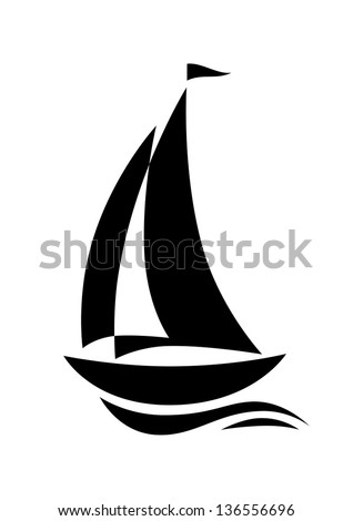 Sailboat Icon Stock Vector Illustration 136556696 : Shutterstock