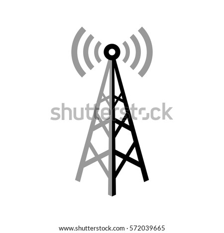 Transmitter vector icon on white background, isolated object 