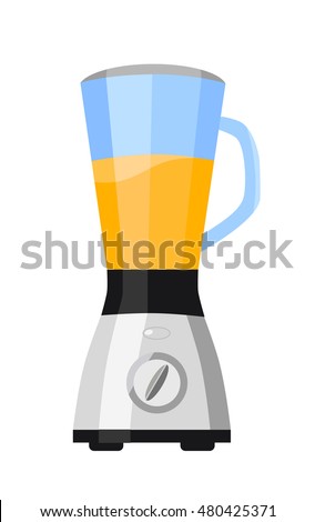 Electric blender. Kitchen appliance, equipment isolated on white. Juice kitchen blender machine easy to make drinks, kitchen blender healthy food mix. Kitchen blender shake cooking. Appliances