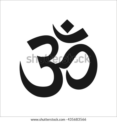Om symbol Sign simple icon on background