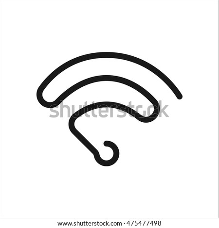 Wi-Fi symbol sign one line icon on background