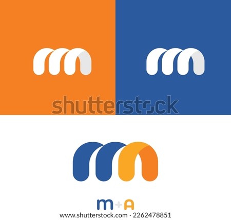 MA logo designed with Letter M and A in vector format. Foto stock © 