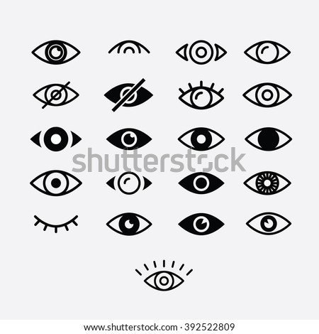 Eyes and eye icon set vector collection. Look and Vision icons. Stockfoto © 