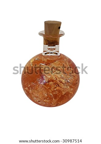 glass bottle with copper