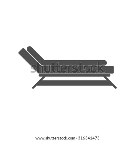 Chaise Lounge Icon Stock Vector Illustration 316341473 : Shutterstock
