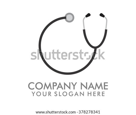 circle stethoscope medical equipment image logo icon