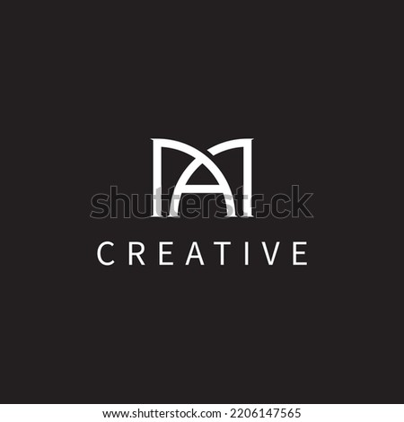 am ma logo symbol design brand vector Foto stock © 