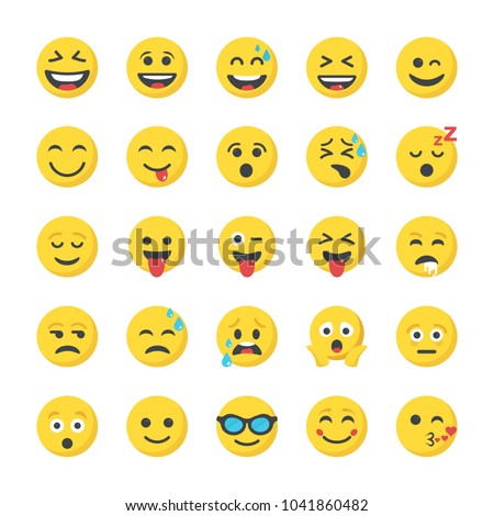 Smiley Flat Icons Collection