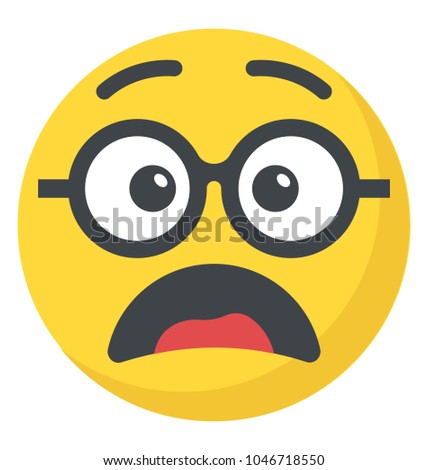 An emoticon depicting expression of being baffled