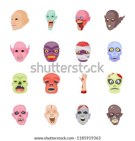 
Halloween Characters Flat Icons 
