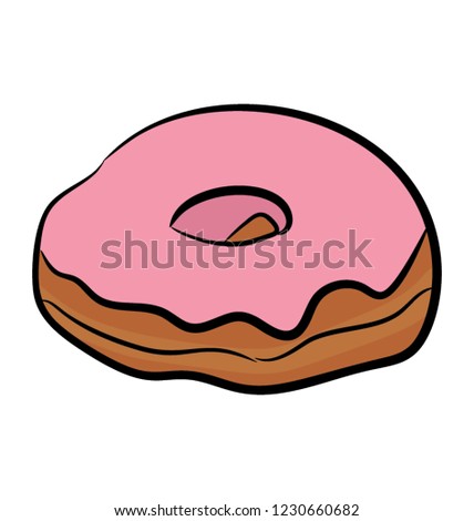 A junk food item donut