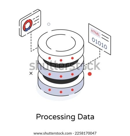 Check outline 3d icon of processing data 