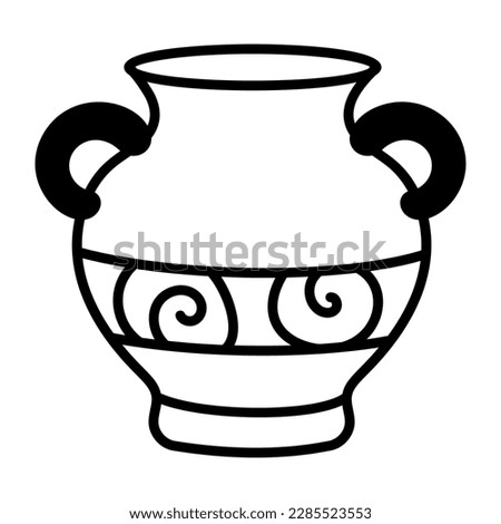 Check out this hand drawn icon of an ancient vase 