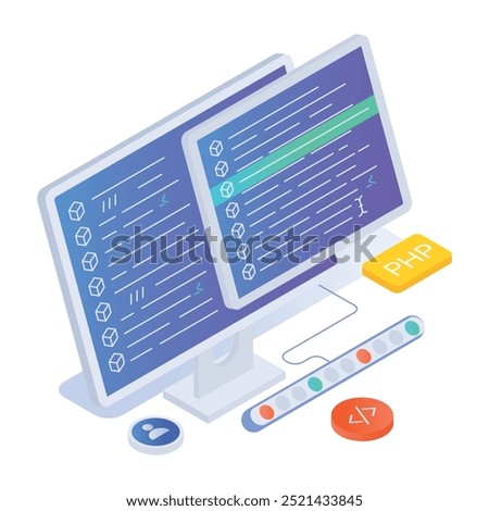 Latest Collection of Software Engineering Isometric Icons 

