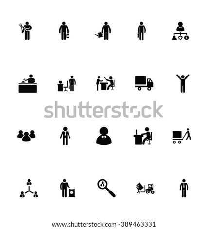 Working Human Vector Icons 4