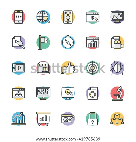 SEO and Internet Marketing Cool Vector Icons 2