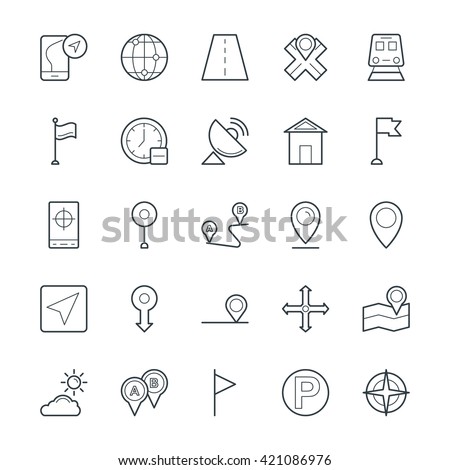 Map and Navigation Cool Vector Icons 1