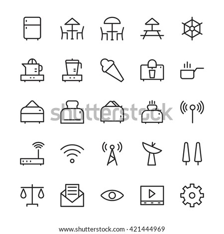 Hotel Outline Vector Icons 10