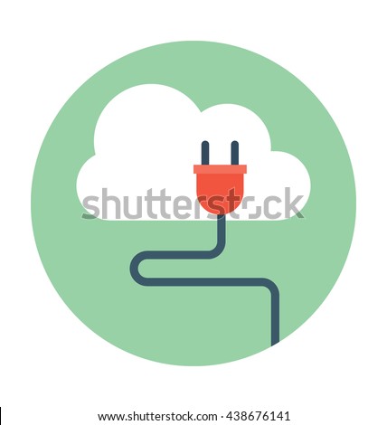 Cloud Plugin Vector Icon