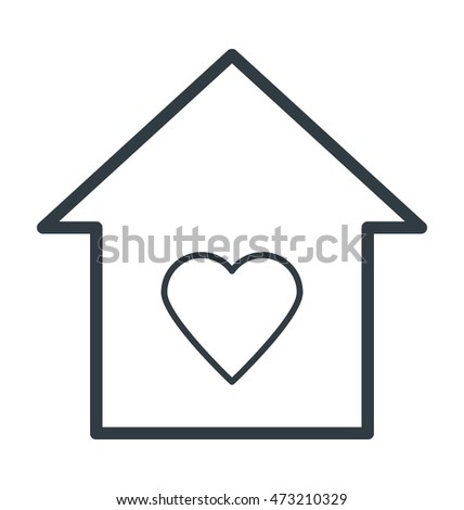 Love Home Colored Vector Icon