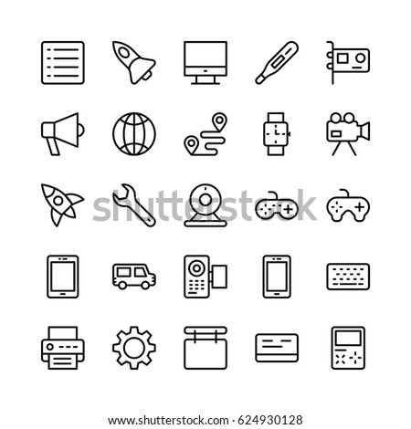 
Science and Technology Line Vector Icons 2
