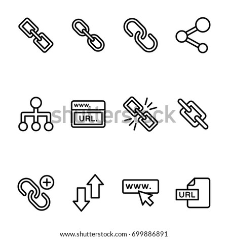 Linkage Line Vector Icons Set