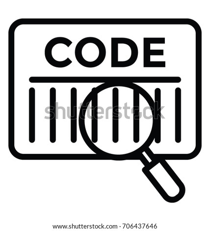 Tracking Code Vector Icon